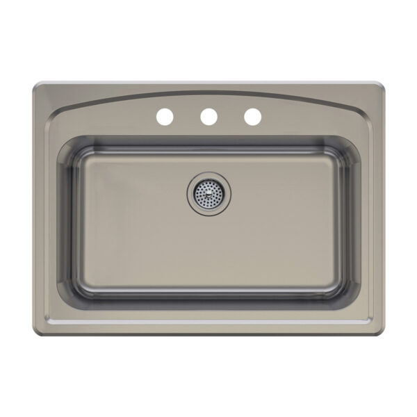 482-7048 Prestige Stainless Steel 33" x 22" Single Bowl Top-Mount Sink